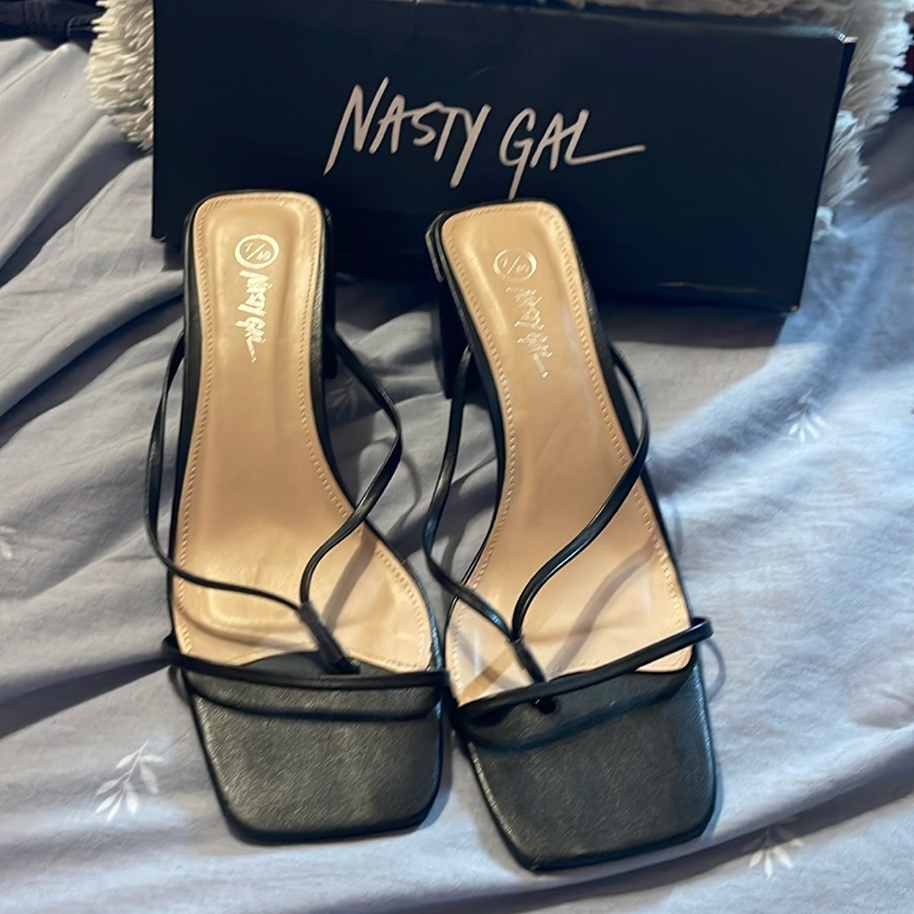 Black strappy sandals